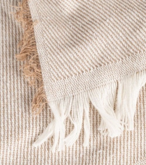 Manta Lisa de Tejido Fino de Algodón Reciclado