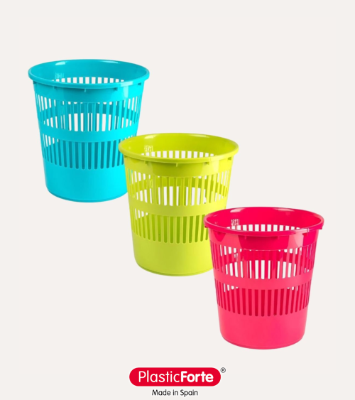 Papelera Neón Rejilla de Plástico