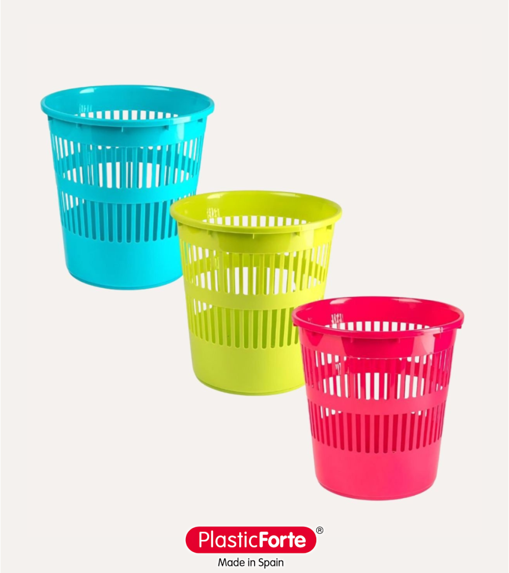 Papelera Neón Rejilla de Plástico