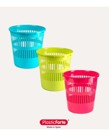 Papelera Neón Rejilla de Plástico