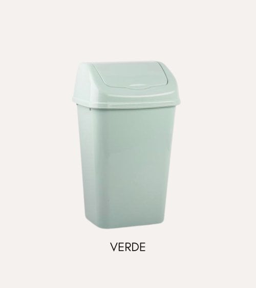 Papelera Pastel con Tapa Basculante de Plástico