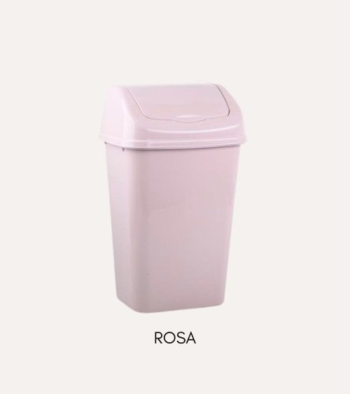 Papelera Pastel con Tapa Basculante de Plástico