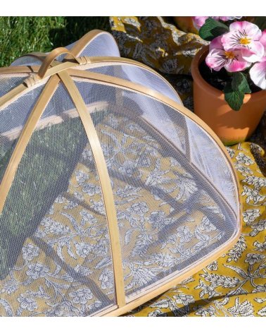 Cubre Alimentos de Bambú y Malla de Poliéster