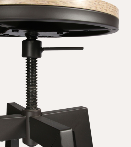 Set de Mesa con 2 Taburetes de Madera y Hierro