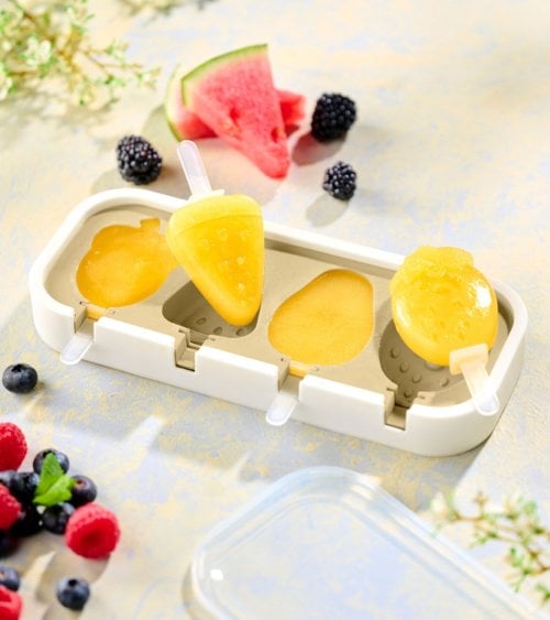 Molde 4 Helados de Plástico y Silicona