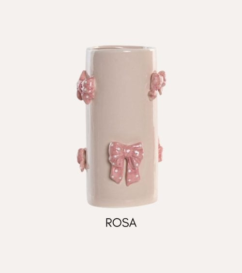 Jarrón con Lazos de Cerámica