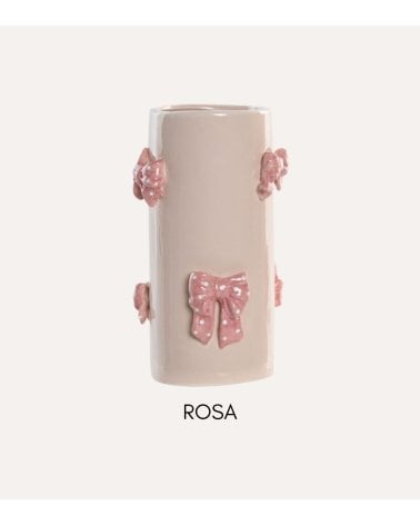 Jarrón con Lazos de Cerámica