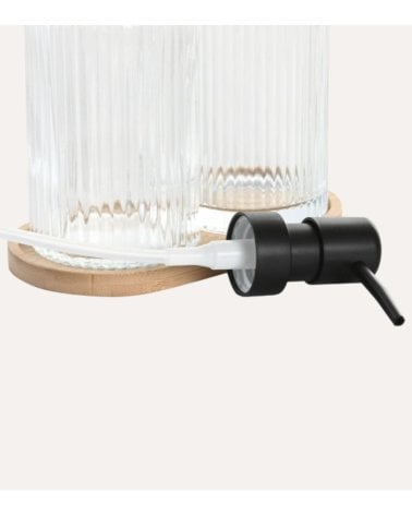 Set de Baño de Dispensador de Jabón y Vaso de Cristal