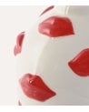 Jarrón Redondo Labios Rojos de Dolomita