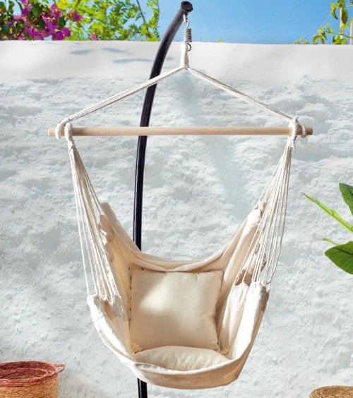 Silla Balancín Colgante de Algodón y Viscosa