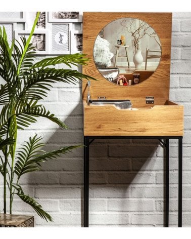 Tocador con Tapa Vanity de Madera