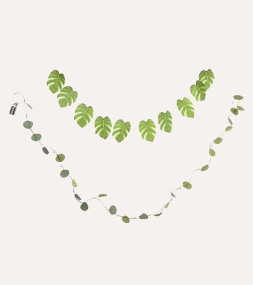 Guirnalda de Hojas Tropicales Decorativas de 10 LEDs