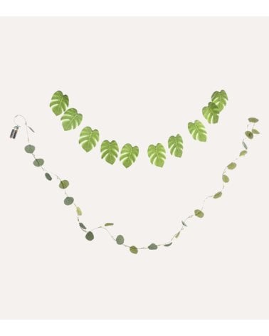 Guirnalda de Hojas Tropicales Decorativas de 10 LEDs