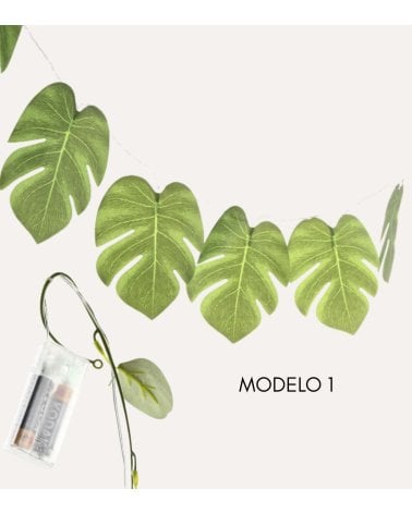 Guirnalda de Hojas Tropicales Decorativas de 10 LEDs