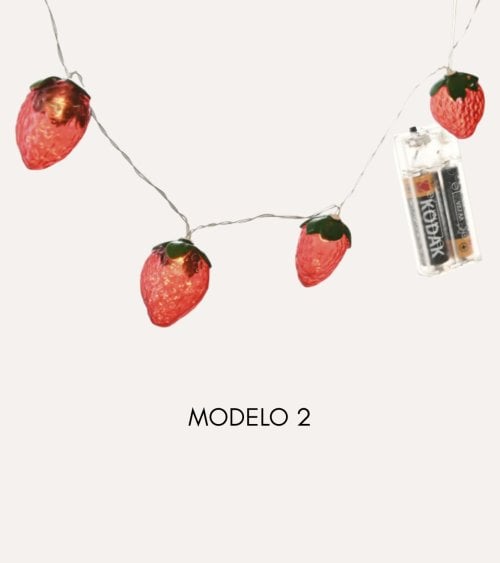 Guirnalda de Frutilla Decorativas de 10 LEDs