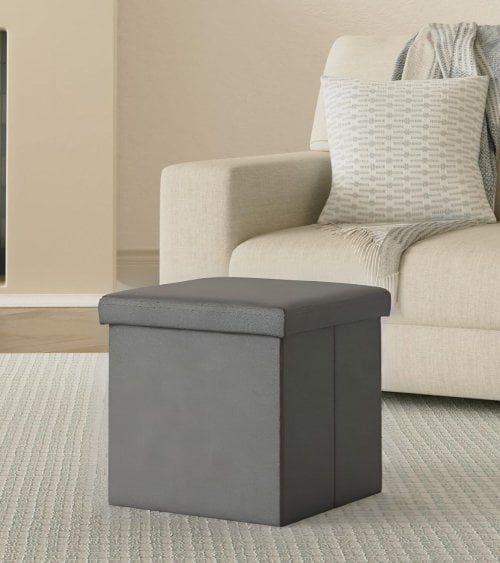 Puff Plegable Cuadrado de PVC