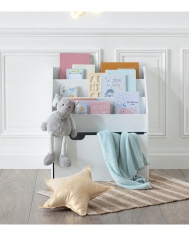 Estantería Librería Infantil con Ruedas de Madera