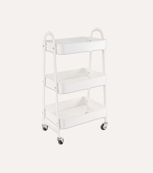 Carrito Auxiliar Camacho de 3 Niveles de Metal