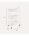 Carrito Auxiliar Camacho de 3 Niveles de Metal