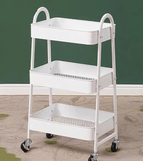 Carrito Auxiliar Camacho de 3 Niveles de Metal