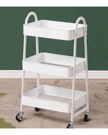 Carrito Auxiliar Camacho de 3 Niveles de Metal