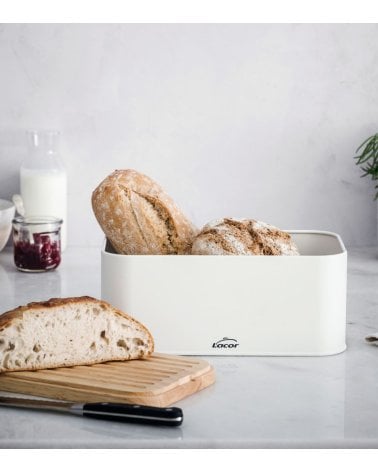 Panera Metálica con Tapa Convertible en Tabla de Bambú