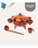 Queimada Gallega de Barro con Tazas y Tapa