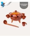 Queimada Gallega de Barro con Tazas y Tapa