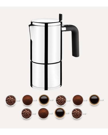 Cafetera Italiana Bali de Acero Inoxidable 18/10