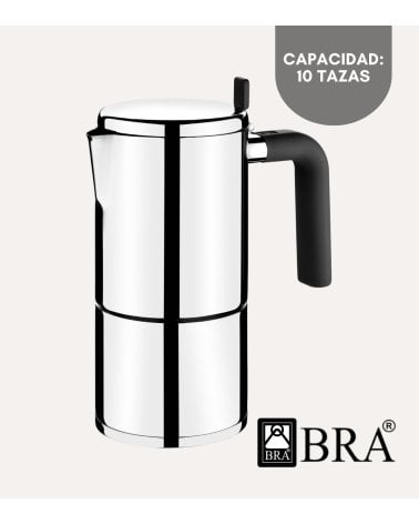 Cafetera Italiana Bali de Acero Inoxidable 18/10