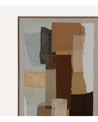 Cuadro Abstracto de Trazos Gruesos de Pintura con Textura