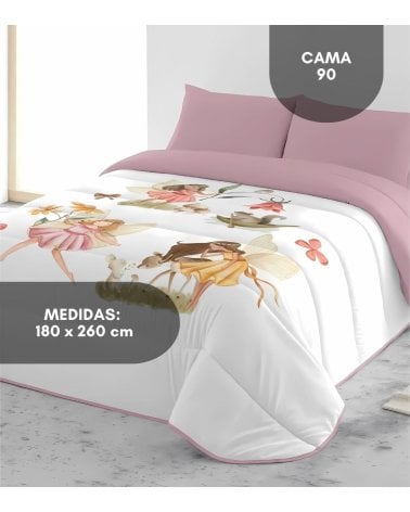 Edredón Nórdico Infantil Flora de Tacto de Plumas