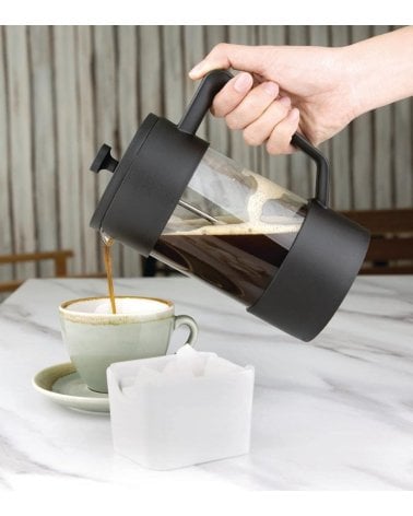 Cafetera Embolo Dark de Vidrio Templado