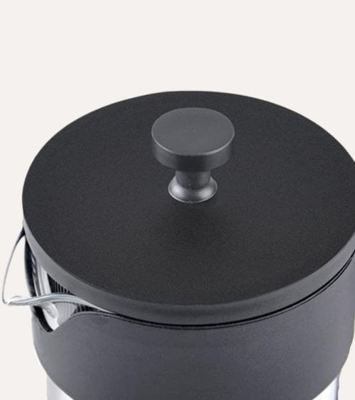 Cafetera Embolo Dark de Vidrio Templado