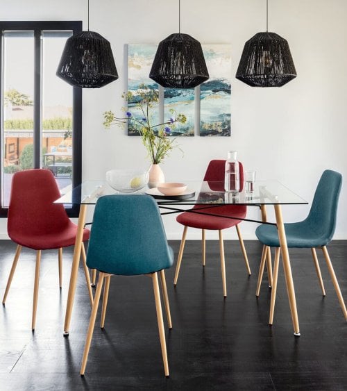 Silla Roka de Terciopelo con Patas de Madera