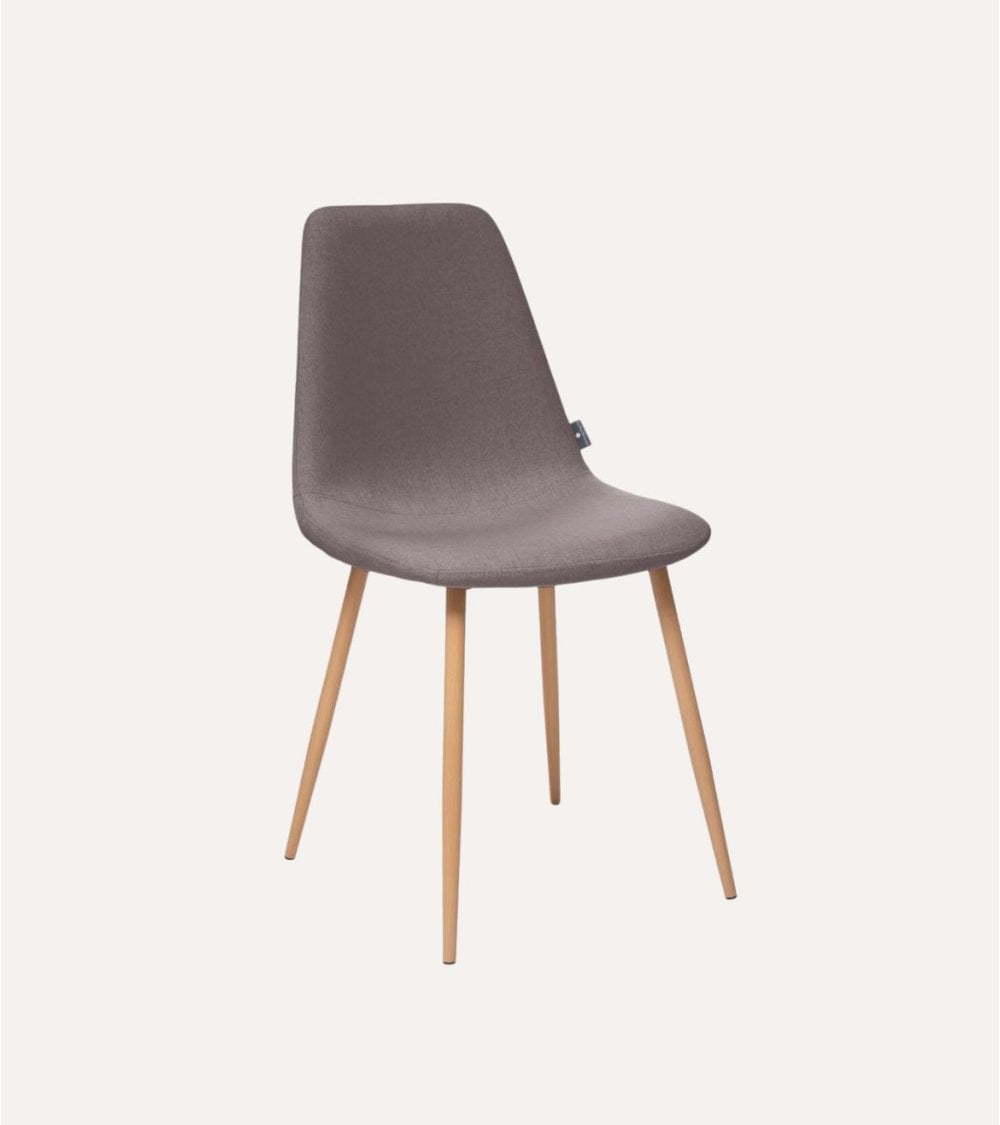 Silla Roka de Terciopelo con Patas de Madera