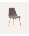 Silla Roka de Terciopelo con Patas de Madera