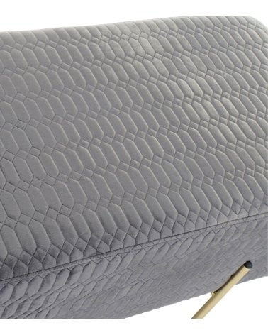 Pie de Cama Descalzador en Poliéster y Metal en Color Gris