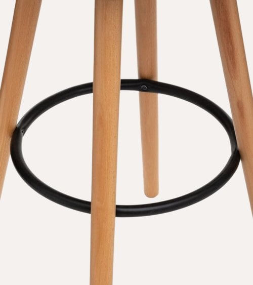 Taburete Alto Maxon de Plástico y Madera