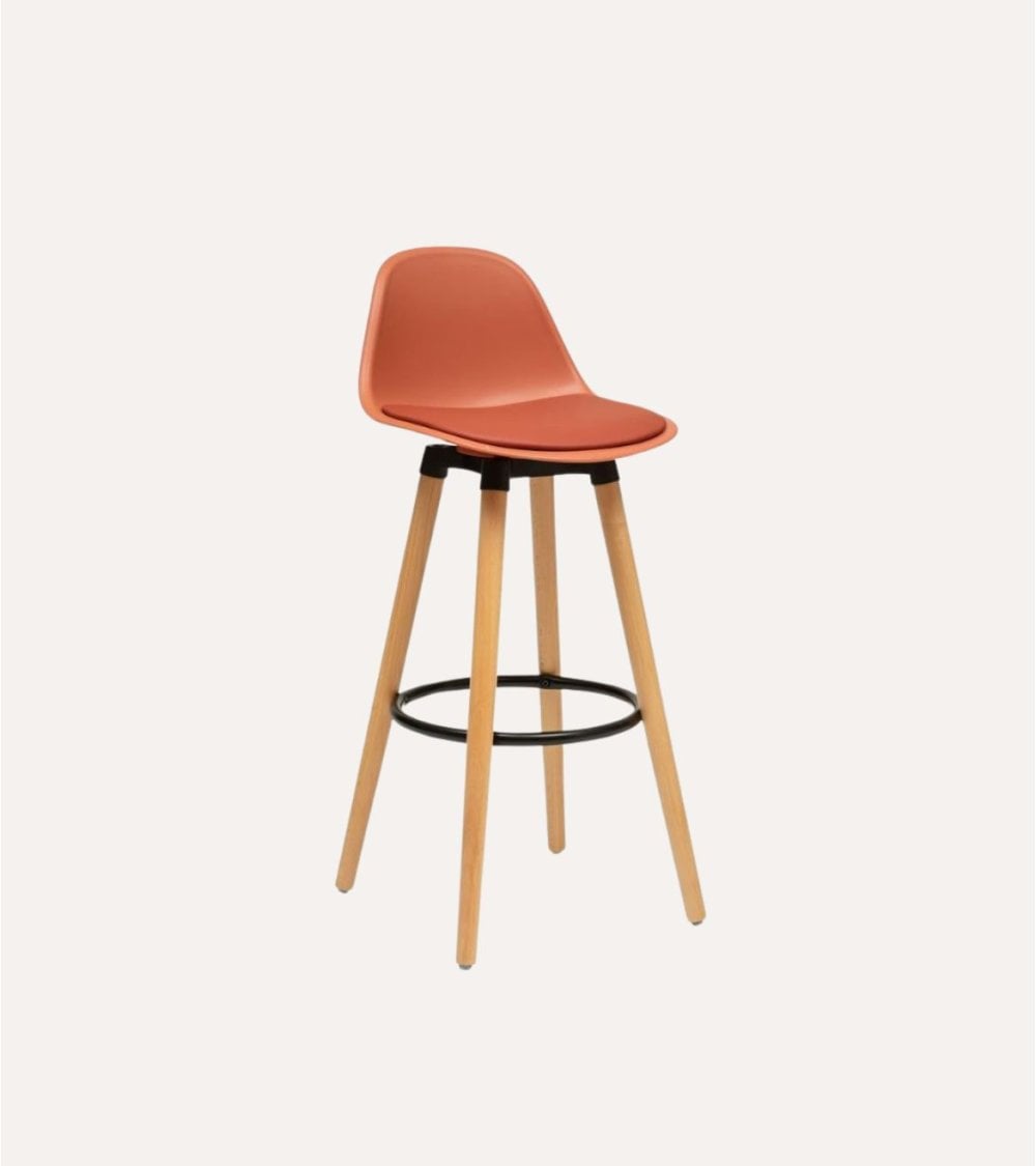 Taburete Alto Maxon de Plástico y Madera