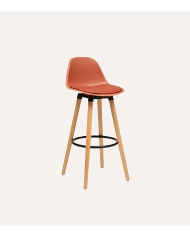 Taburete Alto Maxon de Plástico y Madera