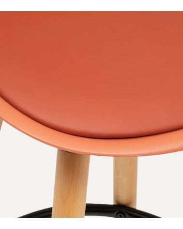 Taburete Alto Maxon de Plástico y Madera