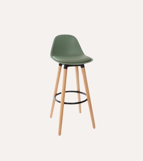 Taburete Alto Maxon de Plástico y Madera