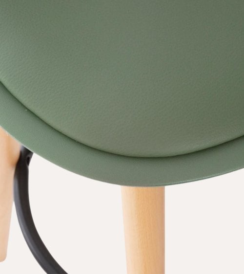 Taburete Alto Maxon de Plástico y Madera