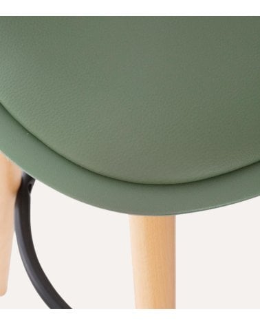 Taburete Alto Maxon de Plástico y Madera