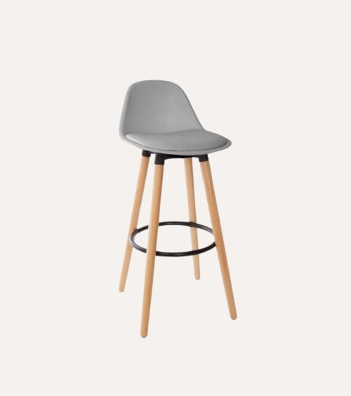 Taburete Alto Maxon de Plástico y Madera