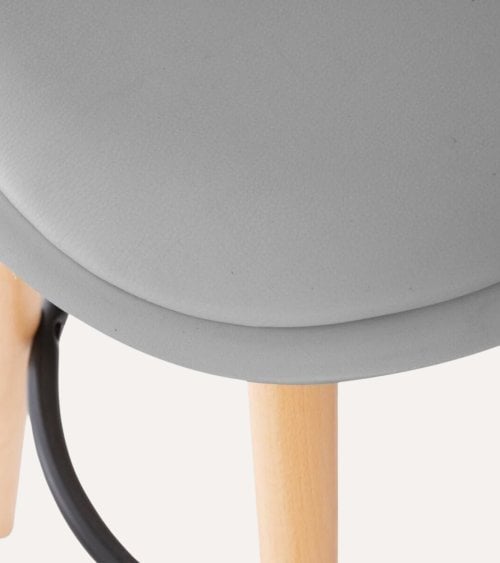 Taburete Alto Maxon de Plástico y Madera