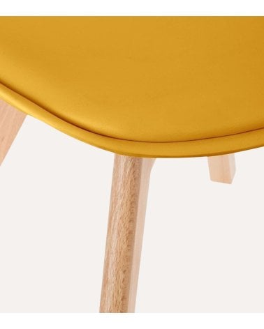 Silla de Comedor Baya con Pata de Madera