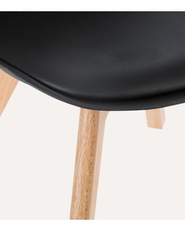 Silla de Comedor Baya con Pata de Madera