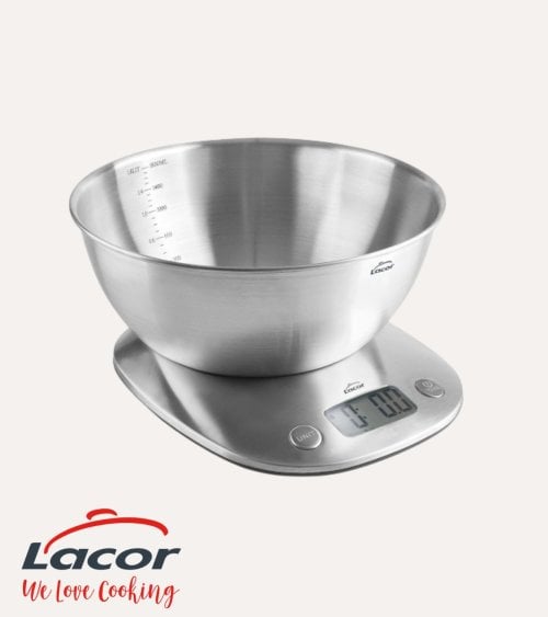 Báscula de Cocina con Bol de Acero Inoxidable